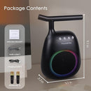 Karaoke Machine for Kids Adults Portable Bluetooth Speaker with 2 Wireless Microphones LED Lights Artistic Design 8-Hour Battery Support Family&Party Choice Fun for All Ages Gifts by TinyTreasures Baby Boutique