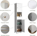 ChooChoo 67" Tall Bathroom Storage Cabinet Freestanding with Adjustable Shelves, Narrow Storage Linen Cabinet with 2 Doors and 1 Drawers for Bathroom, Living Room, Kitchen, White by CozyNest Decor