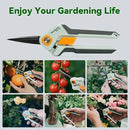 PrunePro Pruning Shears Gardening Scissors Set Professional Hand Pruner Sharp Stainless Steel Blade Garden Scissors Plant Flower Garden Clipper by GreenHaven Gardens