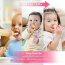 WAJIAYON Baby Fruit Feeder Pacifier | 2 Infant Food Feeder Pacifier & 1 Baby Food Dispensing Spoon | Mesh Fresh Fruit Teethers for Babies Teething Feeders | Shower Gifts for Boys and Girls (Pink) by TinyTreasures Baby Boutique