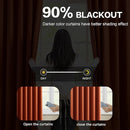 KEQIAOSUOCAI Extra Long Pinch Pleated Curtains 120 Inches Long 2 Panels Set, Pleat with Hooks, Thermal Insulated Blackout Window Drapes Rustic Curtain for Bedroom 40x120,Burnt Orange by TinyTreasures Baby Boutique