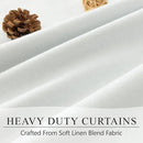 Farmhouse Linen Blackout Curtains for Living Room 96 Inches Long 2 Panel Back Tab Pleated Sun Heat Light Blocking Thermal Viral Cute Bedroom Drapes for Patio Sliding Doors Floor Length Off White Ivory by CozyNest Decor
