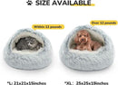 CATISM Cozy Plush Hooded Cat Bed, Indoor/Outdoor, Self-Warming Cave, Removable Washable Non-Slip Bottom by CozyNest Decor