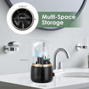 Toothbrush Holders for Bathrooms,Rotating 7-Slot with Cover and Draining Water,Kids Electric Toothbrush Holder and Toothpaste Stand Storage for Bathroom Accessories Counter Organizer Vanity by CozyNest Decor