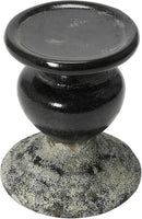 Creative Co-Op 2-Tone Sculptural Terracotta Pillar Candle Holder, Distressed Black by CozyNest Decor
