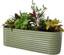 Vego garden 32" Extra Tall Raised Garden Bed Kits, 10 in 1 Modular Raised Planter Box for Vegetables Flowers Fruits Oval Metal Raised Garden Bed- Olive Green by CozyNest Decor