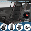 Car Seat Protector 2 Pack Baby Car Seat Covers with Mesh Pockets & Non-Slip Backing 600D Durable Seat Protector Under Baby Car Seat (Black & Red, Large) by TinyTreasures Baby Boutique