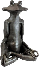Emsco Group 92510 Yoga Frog Statue – Natural Appearance – Made of Resin – Lightweight – 21” Height Garden, BRONZE by GreenHaven Gardens