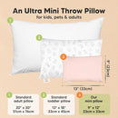 Mini Toddler Pillow with Pillowcase - 9x13 My Little Dreamy Travel Kids Pillow for Sleeping, Toddler Bed, Small, Tiny, Organic Cotton Pillowcase, Soft & Breathable, Kids 2-4 Years Old (Mist Pink) by TinyTreasures Baby Boutique