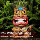 Solar Tiki Statue Outdoor Decor-Garden Guitar Tiki Statues-Tiki Bar Decorations for Outdoor Patio Yard Lawn Balcony Bar Party,Waterproof Garden Sculpture 10.35 Inch Tall by GreenHaven Gardens