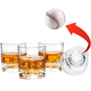 The Wine Savant Baseball Whiskey Glass - 12oz Whiskey Glass Perfect for Any Occasion, Baseball Lovers, Baseball Gifts, Baseball Themed Party, Baseball Birthday Gift Set (4)