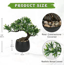 Artificial Bonsai Tree Juniper Faux Plants Indoor Fake Plants Decor with Ceramic Pots for Home Table Office Desk Bathroom Shelf Bedroom Living Room Farmhouse Decorations by GreenHaven Gardens