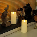 Aignis Indoor Flameless LED Candles Battery Operated with Remote Timer and Wax-Like Shell for Home/Wedding/Holiday Decor, Set of 2(D 2.95" x H 6") by CozyNest Decor