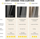 NICETOWN 100% Blackout Curtains 84 inch Long for Bedroom, Total Blackout Thermal Insulated Grommet Long Window Curtains 2 Panels Set, 2 Panels, Grey, 52 inch Wide by TinyTreasures Baby Boutique