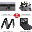 ALLCAMP 6 Bottle Wine Gift Bag - Insulated Tote Cooler, Adjustable Strap, Includes 6 Wine Glasses, Napkins & Corkscrew, Portable Travel Gifting(Gray) by TinyTreasures Baby Boutique