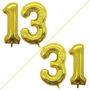GOER Number 13 Balloons for 13th Birthday Sweet 13 Party Decorations,42 Inch Jumbo Foil Helium 31 Balloons for 31st Birthday Party Decoration (Gold) by TinyTreasures Baby Boutique