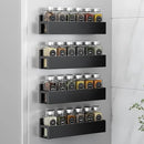 4 Pack Magnetic Spice Rack with 24 Spice Jars, Spice Labels, Chalk Marker and Funnel Set, Magnetic Spice Organizer Shelf for Refrigerator, Microwave, Seasoning Organizer for Kitchen by CozyNest Decor