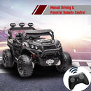 4x4 Kids Ride On Car with Remote Control, 24V Battery Powered Ride On Truck 4WD/2WD Switchable Electric Car for Kids Ride On UTV for Boys with Car Key LED Lights Music, Black… by TinyTreasures Baby Boutique