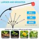 6-Head Grow Lights for Indoor Plants with Stand 54W, LED Plant Grow Light for Tall Houseplants, Bonsai Tree, Full Spectrum Growing Lamp with 4,8,12 Hr Timer, 24"-64" Adjustable Height by GreenHaven Gardens