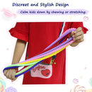 Sensory Chew Necklace for Boys and Girls, 6 Pack Stretch Chewing Necklaces for Kids with Autism ADHD SPD, Oral Motor Aids Baby Chew Toys Reduce Fidgeting for Kids Chewer (6) by TinyTreasures Baby Boutique