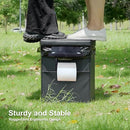 Upgrade XL Portable Toilet for Adults, Extra Large Portable Travel Floding Toilet, Camping Tall Toilets with Lid for Adults and Kids Compact Potty for Car,Hiking,Beach and Camping by TinyTreasures Baby Boutique