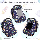 Baby Carseat Cover Winter, Pea Pod Infant Car Seat Covers Canopy for Newborn with 2 Layers Windows of Breathable Mesh/Fabric, Lightweight Polyester/Minky Dot Backing, Snug Fit Most Baby Car Seat by TinyTreasures Baby Boutique