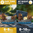 Solar Bears Boating Statue with Ball Light 5" Resin Bear Figurines Waterproof Bear Decorations for Home Yard Patio Porch Balcony Best Garden Gifts for Women Mothers Grandmothers Sisters by GreenHaven Gardens
