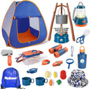 Meland Kids Camping Set with Tent - Camping Gear Toy with Pretend Play Outdoor Toy for Toddlers Birthday Gift by TinyTreasures Baby Boutique