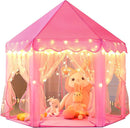 Monobeach Princess Castle Play Tent for Girls - Large 55'' x 53'' Playhouse with Star Lights for Indoor and Outdoor Play by TinyTreasures Baby Boutique
