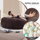 6FT,Oversized Bean Bag Chairs for Adults,Giant beanbag with Filler Included，Fluffy Memory Foam,Soft and Comfy Corduroy Fabric,Gaming Chairs Suitable for Living Room and Bedroom (Brown, 6 Foot) by CozyNest Decor