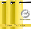 NICETOWN Bright Yellow Blackout Curtains 84 inch Long for Bedroom - Thermal Insulated Solid Grommet Light Blocking Window Curtains & Drapes for Living Room (2 Panels, 52 x 84 Inch, Bright Yellow) by TinyTreasures Baby Boutique