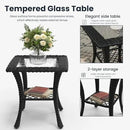 6 Pieces Outdoor Patio Furniture Sets with Rocking Swivel Chairs with 6-inch Thick Cushion and Side Table for Deck Lawn by GreenHaven Gardens