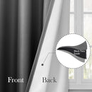 HOMEIDEAS Grey Gray Ombre Blackout Curtains 52 X 63 Inch Length Gradient Room Darkening Thermal Insulated Energy Saving Grommet 2 Panels Window Drapes for Living Room, Bedroom by TinyTreasures Baby Boutique