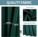 ChrisDowa Small Window Curtains for Kitchen and Bedroom - Grommet Short Thermal Insulated Room Darkening Curtains (2 Panels, Forest Green, 34 x 36 Inch)