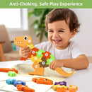 Wooden Dinosaur Puzzles Set for Kids/Toddlers Ages 1-8, T-Rex & Allosaurus with Colorful Box, Educational Dino Toys Little Boys/Girls 2 3 4 5 6 Year Old, Numbers/Chunky, Large 11"x7" Size by TinyTreasures Baby Boutique