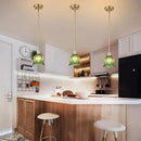Modern Gold Pendant Light 3 Pack Brushed Brass Mid Century Chandelier Green Glass Shades Adjustable Rods Farmhouse Ceiling Hanging Lighting Fixture Kitchen Island Dining Room Bedroom by CozyNest Decor