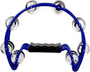 EastRock Tambourine Metal Jingles Hand Held Percussion Half Moon Tambourine for Kids, Adults, KTV, Party BLUE by TinyTreasures Baby Boutique