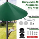 24-inch Large Outdoor Squirrel Baffles for Bird Feeders Pole, Squirrel Baffle with Metal Frame, Squirrel Guard for Bird Houses, Two Way Use, Green Color by GreenHaven Gardens