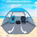 Gorich Beach Tent Sun Shelter for 3/4-5/6-7/8-10 Person with UPF 50＋ UV Protection, Lightweight & Easy Setup Beach Shade Canopy, Portable Beach Shade Tent Beach Cabana by TinyTreasures Baby Boutique