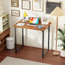 PayLessHere | 32 Inch Computer Desk | Vintage | Office Desk with Metal Frame, Adjustable Feet | Water-Resistant, Scratchproof Surface | Sturdy Writing Table for Home Office or Study | Pack of 1 by CozyNest Decor