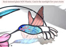 Lolitarcrafts Stained Glass Hummingbird Window Hangings with Flowers, Bird Stained Glass Suncatcher for Window Decor Hummingbird Gifts for Mom,Bird Lovers (Blue with Flower B) by GreenHaven Gardens