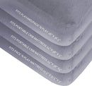 4-Pack Fitted Pack and Play Sheets for Boys and Girls - Breathable, Soft Microfiber Baby Sheets in Grey and White by TinyTreasures Baby Boutique