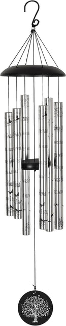 The Wind Chime CO Deep Tone Sympathy Wind Chime with 6 Andonized Aluminum Tubes Tuned Soothing Melody, Memorial Wind Chimes for Outside Decoration (Patio, Graden, Yard) 40" by CozyNest Decor