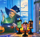 Halloween Snow Globe Tornado Flameless Candles Table Centerpiece for Celebration Party,Battery Operated LED Candle with 6 Hours Timer for Home Indoor Halloween Decoration (Ghost) by CozyNest Decor