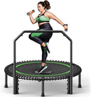 BCAN 40"/48" Mini Rebounder Trampoline for Adults with Bar, 450/550LBS Fitness Trampoline with Bungees, Adjustable Handle, Stable & Quiet, Indoor Outdoor, Whole-Body Workout & Relaxation at Home by TinyTreasures Baby Boutique