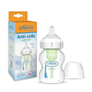 Dr. Brown's Natural Flow Anti-Colic Options+Wide-Neck Baby Bottle, 5 oz/150 mL, Level 1 Nipple, 1-Pack, 0m+ by TinyTreasures Baby Boutique