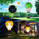 Solar Hot Air Balloon Lanterns with Flame Flickering Hanging Solar Lanterns Outdoor Waterproof LED Glass Garden Decorative Lights for Patio Yard Porch Tree,Mother Day Gift for Women(Green) by GreenHaven Gardens