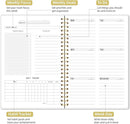 Undated Weekly Planner, Weekly To Do List Notebook with Goal & Habit Tracker Organizer, A5 5.8" x 8.0" Weekly Planner Notebook with Spiral Binding for Men or Women by TinyTreasures Baby Boutique