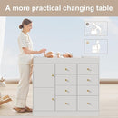 Changing Table Dresser with Drawers,Modern Baby Dresser with Changing Table Top for Nursery,Diaper Changing Station Organizer for Infants Newborn,White by TinyTreasures Baby Boutique