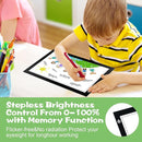 KIVOTAC 9x12 Inch LED Light Pad, Ultra-Thin USB Powered Bright Light up Box Adjustable Light Table for Drawing, Weeding Vinyl, Diamond Art, Sketching, Tracing and Animation by TinyTreasures Baby Boutique